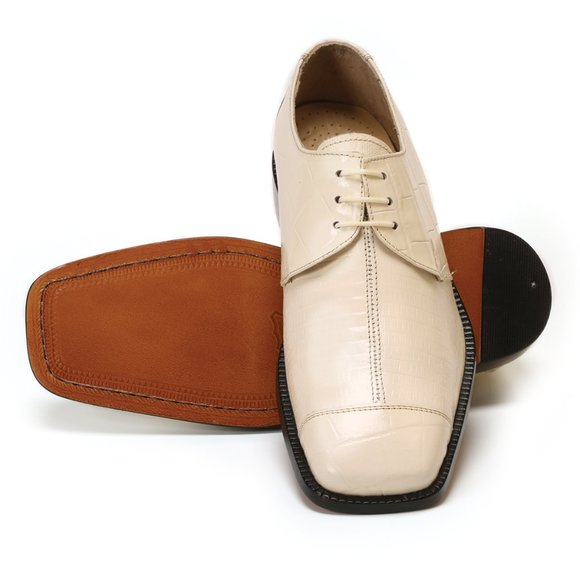 LIBERTYZENO Men's Cream Lace-Up Shoes - Picture 2 of 7